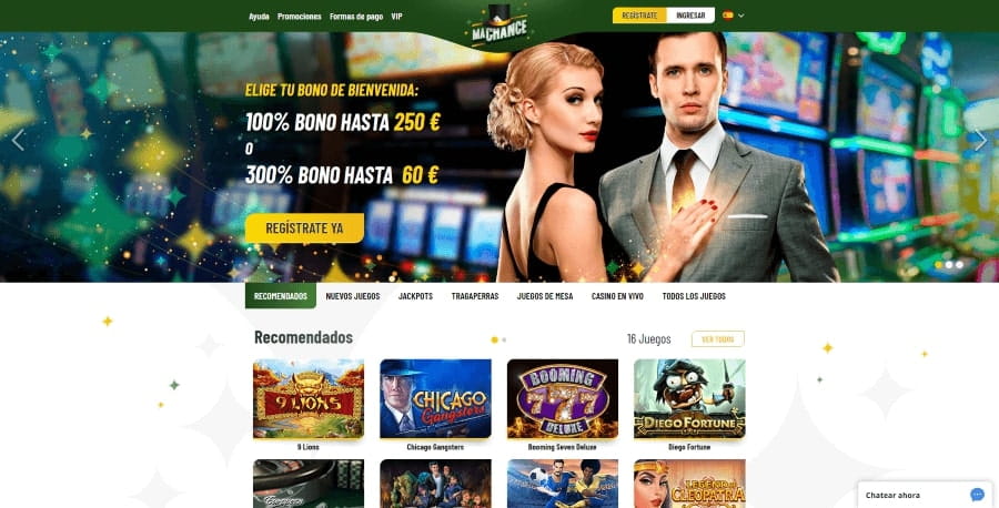 MaChance Casino Online página principal