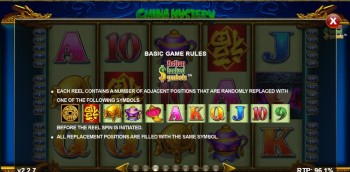 Simbolos del juego - China Mystery