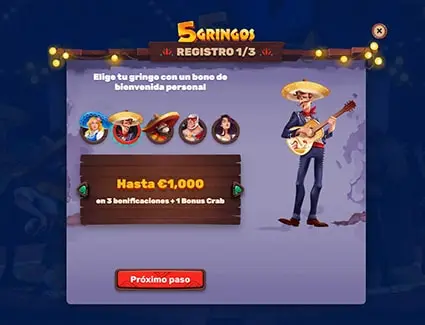 5Gringos Casino Bonus