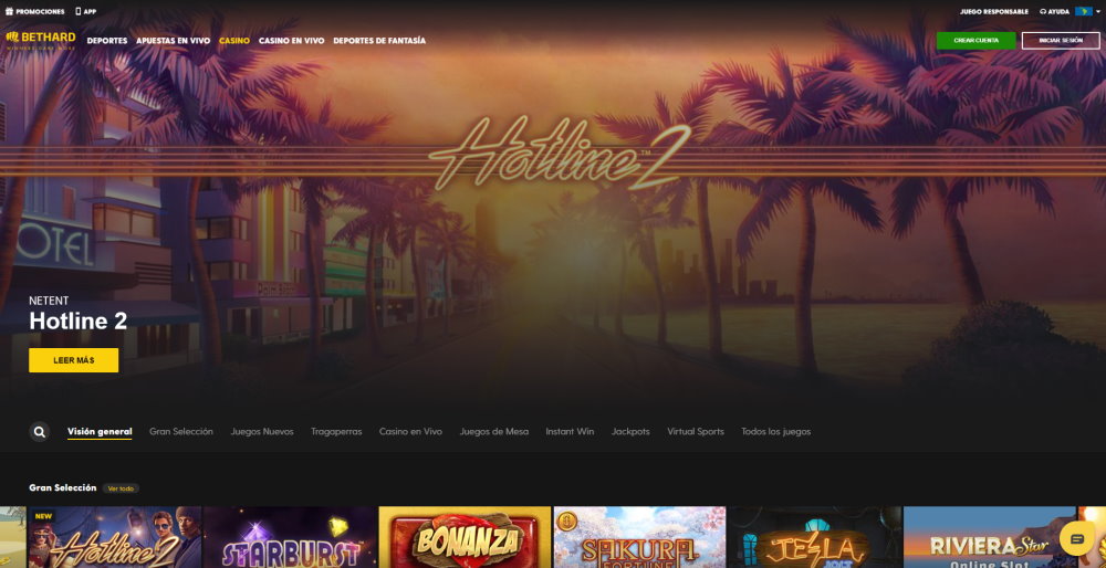 Bethard Casino página principal