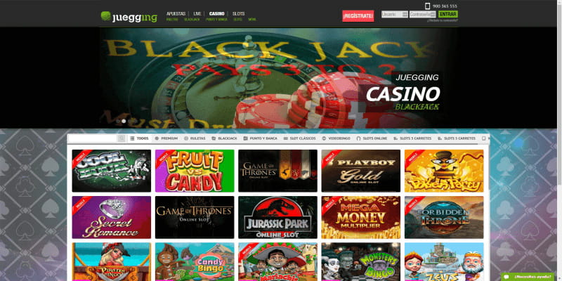 Juegging Casino página principal
