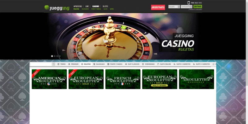 Juegging Casino Online Ruletas