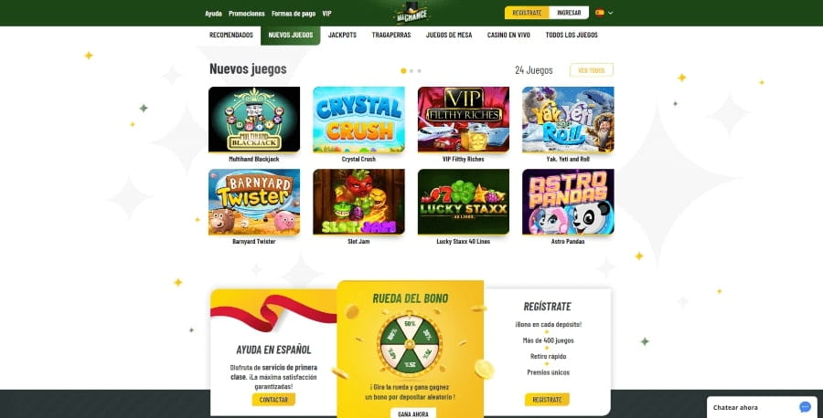 Nuevos juegos en MaChance Casino España
