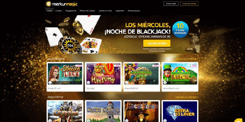 MerkurMagic Casino pagina principal