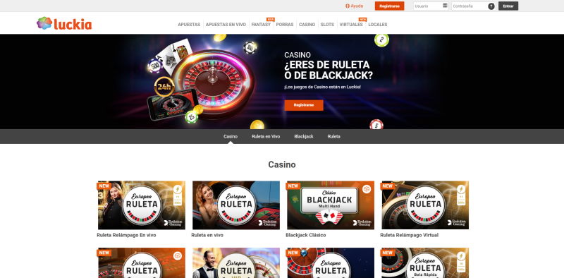 Luckia Casino página principal