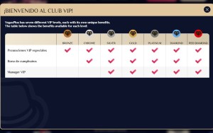 Programa de fidelidad VIP - VegasPlus